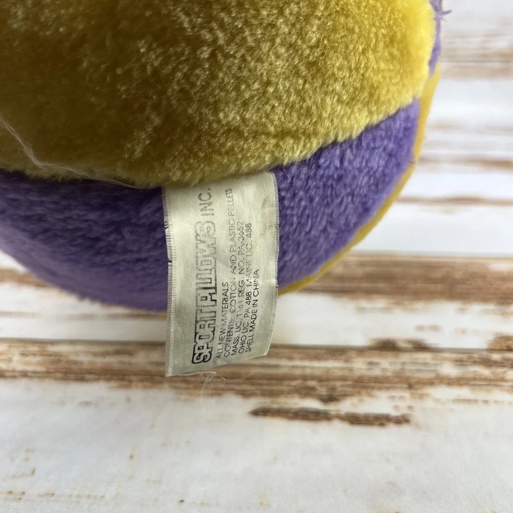 LA Lakers Round Plush Inflatable Basketball Sports Pillow Vintage 90s Used
